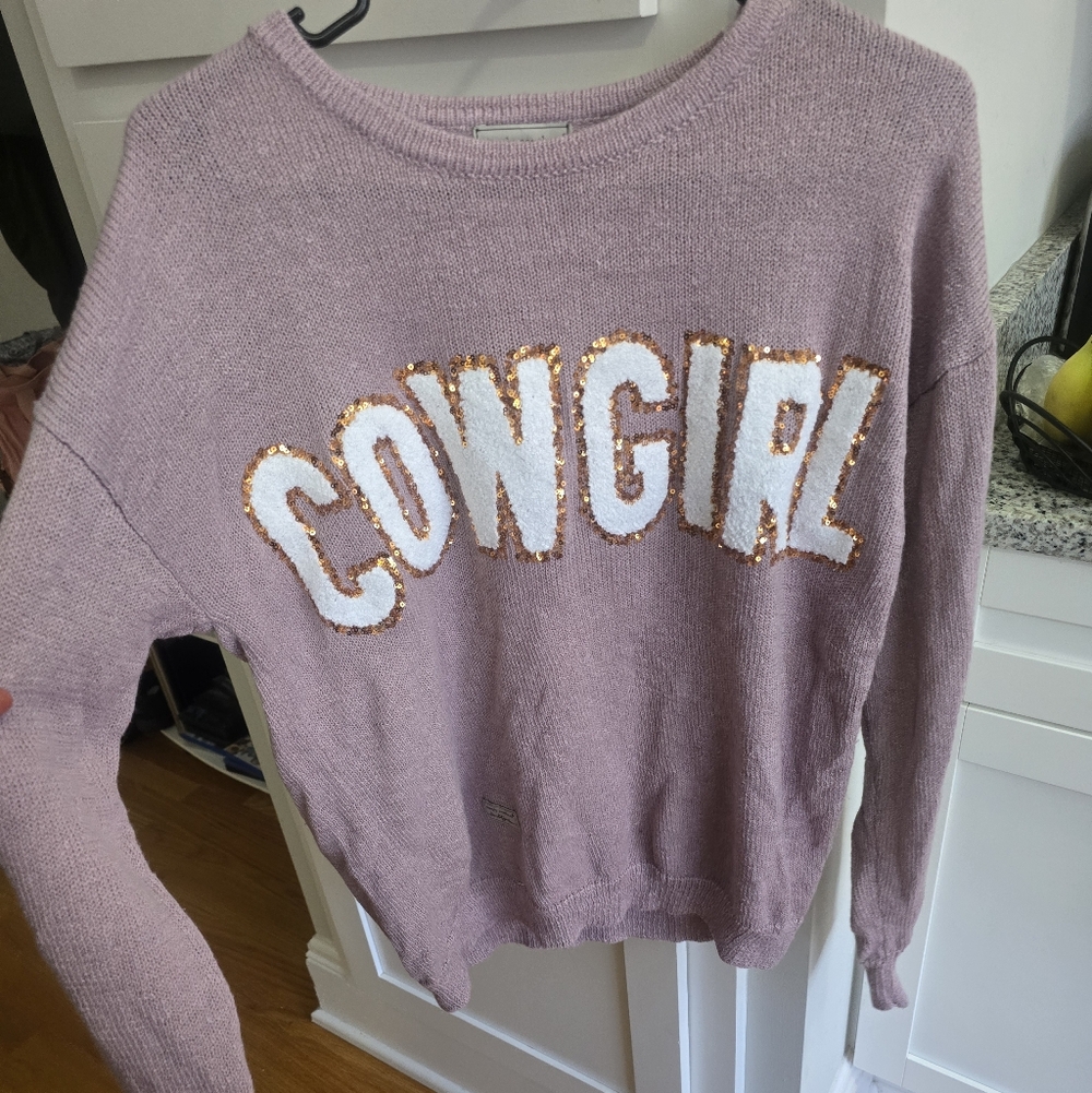Simply Southern Cowgirl Pink Sweater